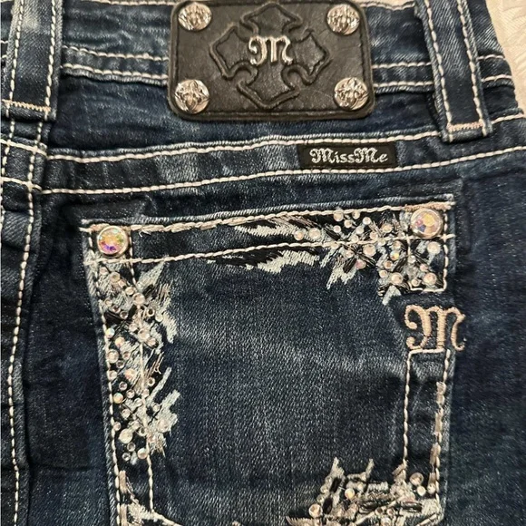 Vintage Miss Me Blue Mini Skirt Casual Night Out - Picture 2 of 8